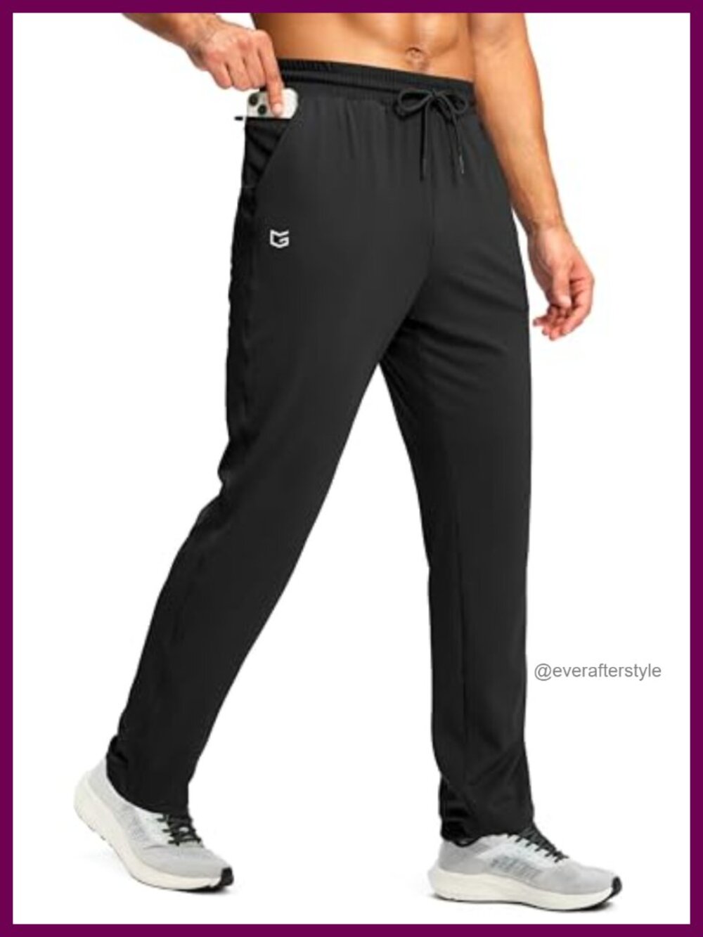 Men's Tapered Sweatpants with Zipper Pockets Athletic Joggers